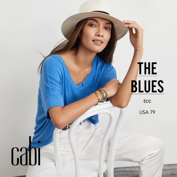 Cabi 5819 The Blues Tee Xsmall EUC - Picture 1 of 8